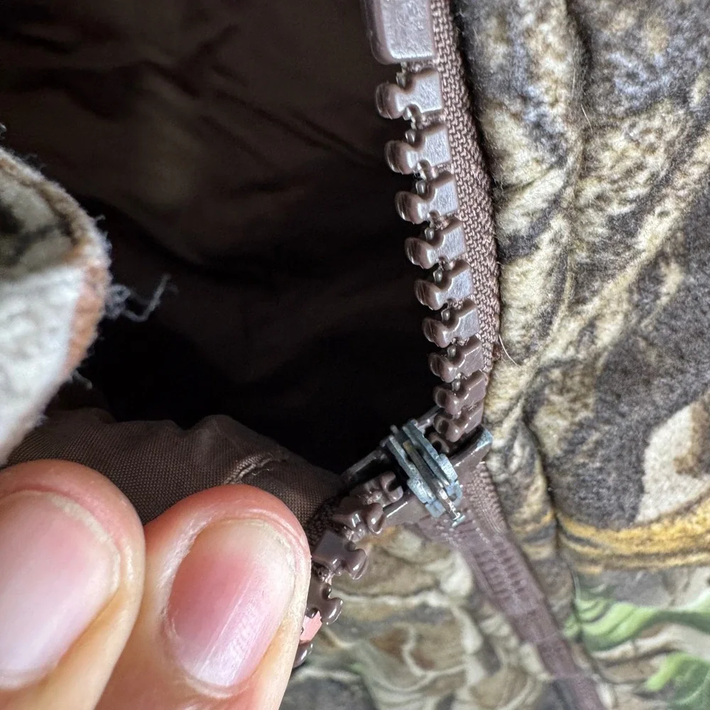 Remington Jacket Mens XL Camo Full Zip Hunting Outdoor Ribbed Hem Fair 24113